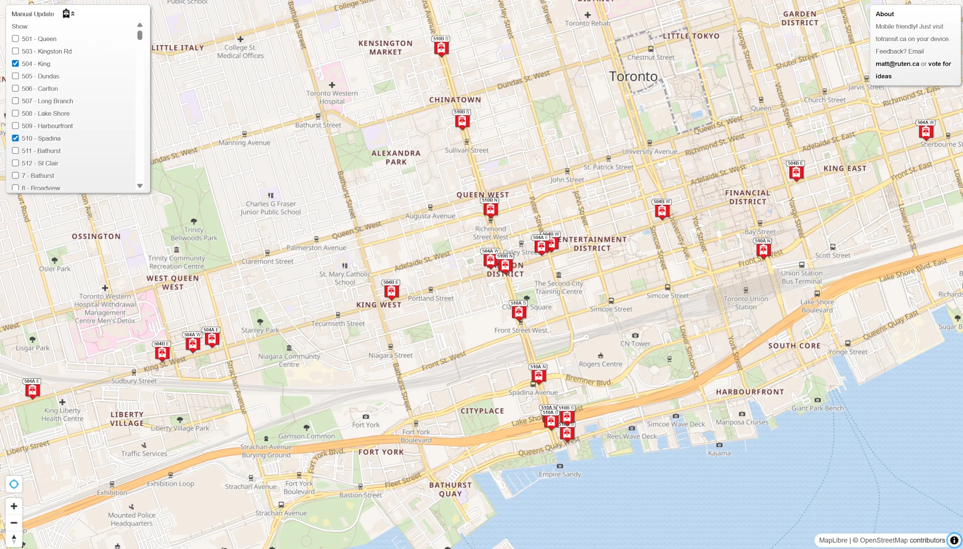 totransit website screenshot