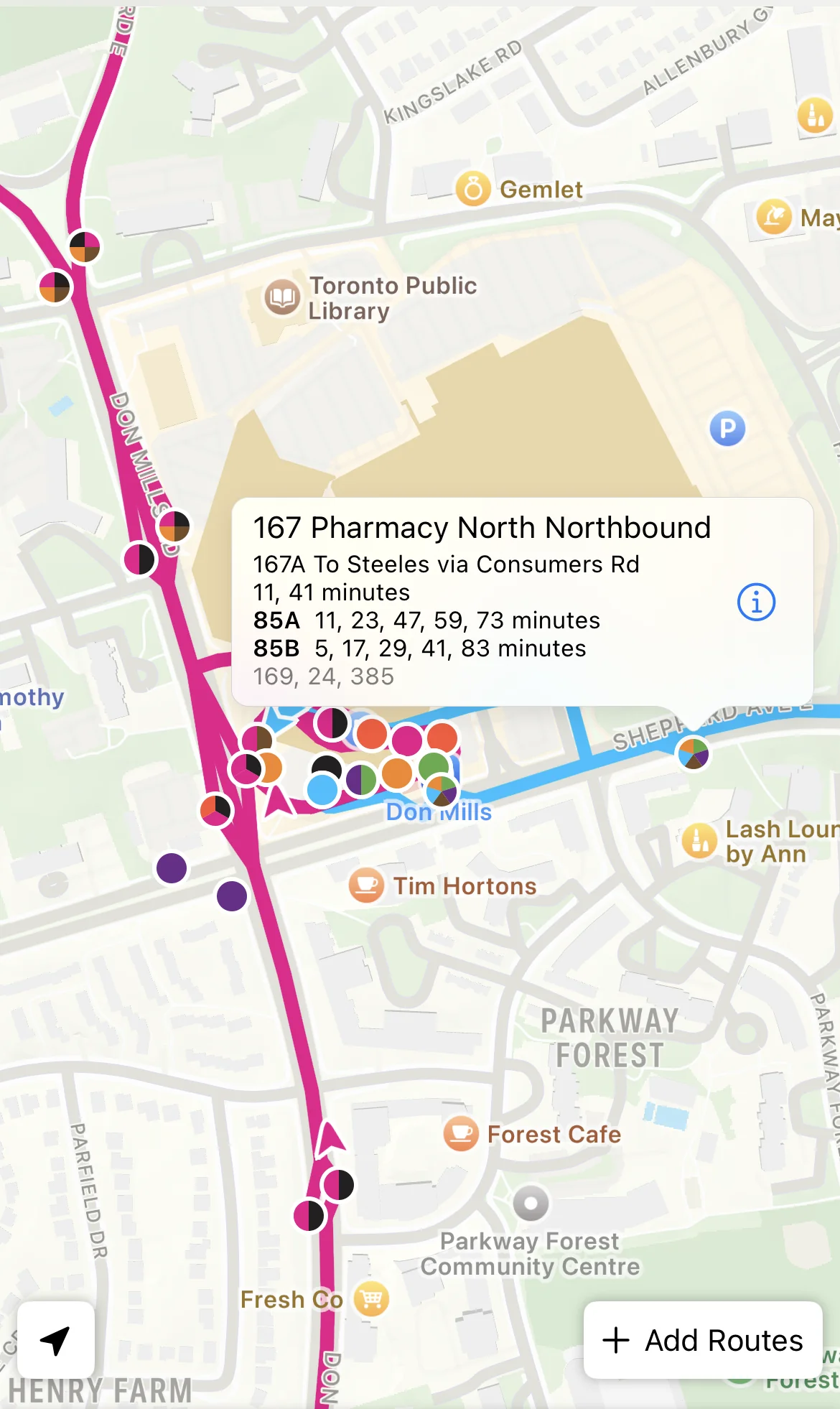 TTC Watch app screenshot